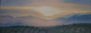 Zonsopgang boven Sierra Nevada, 2014 door Antonia Myatt