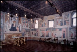 Algemeen overzicht van het leven van Sint Francesca (fresco) door Antoniazzo Romano