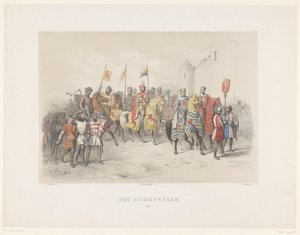 Utrechtse maskerade van 1851: Ridderwezen, 1217 door Antonie Johannes Groeneveldt