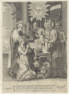 Presentatie in de tempel door Antonie Wierix (II)