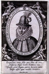 Portret van Isabella Clara Eugenia van Oostenrijk, vrouw van Albert, aartshertog van Oostenrijk