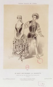 Mr. Ibos en Miss Richard als de Hertog van Mantua en Magdalen in Rigoletto door Verdi, 1885 door Antonin Marie Chatiniere