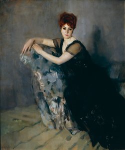 Dame in het zwart door Antonio Ambrogio Alciati