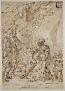 Alexander met het lichaam van Darius(?)