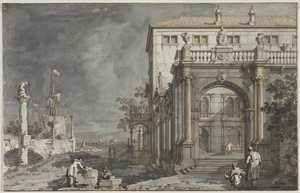 Capriccio: Een paleis met een binnenplaats aan de lagune