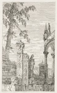 Gezichten: Fragmenten van beeldhouwwerk, 1735-1746 door Giovanni Antonio Canal