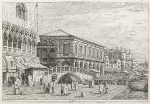Gezichten: De Gevangenis, Venetië door Antonio Canaletto