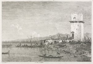 Uitzichten: De Toren van Malghera door Giovanni Antonio Canal