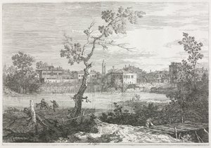 Uitzichten: Uitzicht op Burano, een stad op een eiland in de Venetiaanse lagune, 1735-1746
