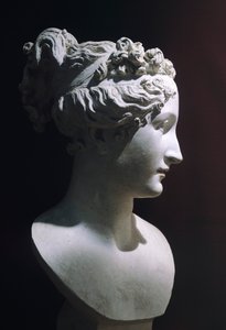 Paolina Borghese als Venus Victrix, door Antonio Canova (1757-1822), wit marmer
