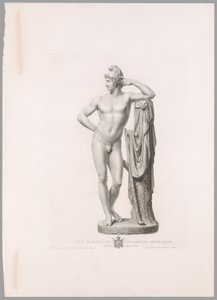 Parijs leunend op boomstronk, vooraanzicht, uit Oeuvre de Canova