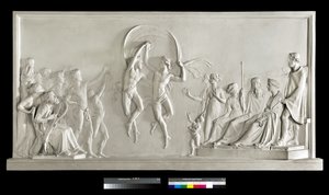Zonen van Alcynous dansen (gips) door Antonio Canova