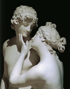 Venus en Adonis (detail) door Antonio Canova