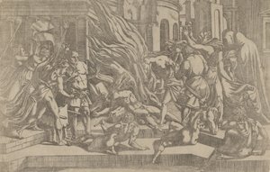 Verbranding van een Lijk, 1540-45 door Antonio Fantuzzi