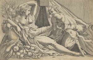 Jupiter en Antiope, 1540-45 door Antonio Fantuzzi