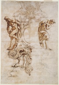 Ontwerp voor de Basis van het Zilveren Kruisbeeld voor het Hoofdaltaar van de Sint-Pietersbasiliek, Rome door Antonio Gentile