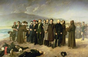 Executie van Jose Maria de Torrijos y Uriarte (1791-1831) en zijn metgezellen in 1831, 1888 door Antonio Gisbert