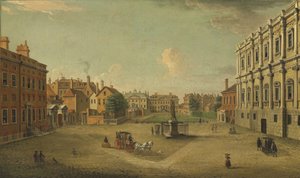 Vier uitzichten van Londen: De Privétuin, Whitehall door Antonio Joli