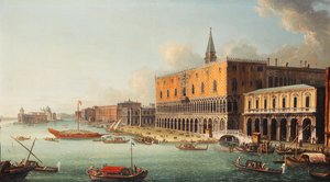 Het Bacino di San Marco, Venetië, kijkend naar het westen, c.1740s door Antonio Joli
