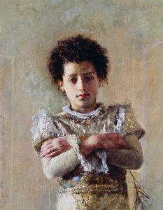 Acrobaat, detail, door Antonio Mancini (1852-1930)