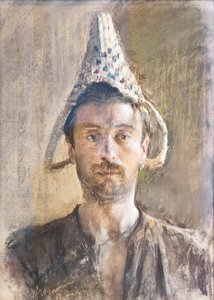 Zelfportret met mand