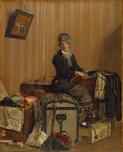 De douane, 1877 door Antonio Mancini