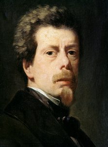 Zelfportret van de kunstenaar. Schilderij door Antonio Maria Esquivel y Suarez de Urbina (1806-1857), ca. 1856 Olie op doek Madrid, Museo del Prado. door Antonio María Esquivel y Suárez de Urbina