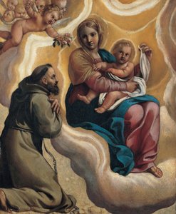 Madonna met het kind en Sint Franciscus, 1605