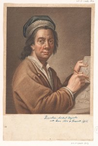Portret van kunstenaar Michelangelo Ricciolini door Antonio Pazzi