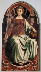 Allegorie van Gerechtigheid door Antonio Pollaiuolo