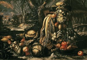 De vier seizoenen: Winter, tussen 1685 en 1695 door Antonio Rasio