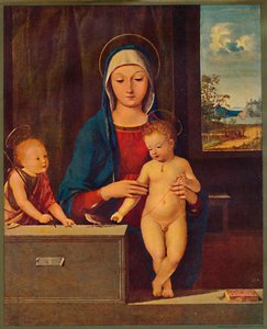 Madonna en Kind met Sint Johannes de Doper, 1903 door Antonio Solario