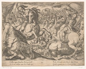 Alexander de Grote vecht tegen de Perzen