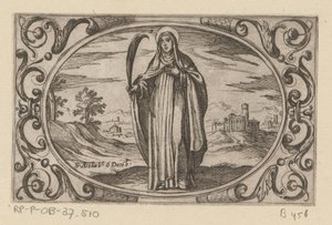 H. Asella Romeinse martelaressen (serietitel) Imagini di moltes vergini Rom nel martirio (serietitel) door Antonio Tempesta