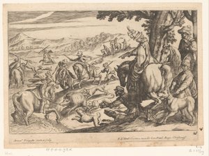 Jacht op everzwijn en hert, Jachtscènes (deel 5)