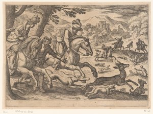 Jacht op herten (deel 6) door Antonio Tempesta