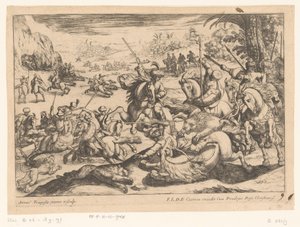 Jacht op leeuwen door Antonio Tempesta