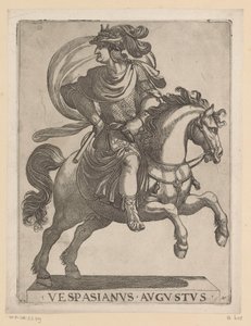 Keizer Vespasianus te paard door Antonio Tempesta