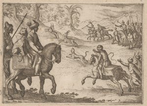 Oosterse jagers jagen op herten door Antonio Tempesta