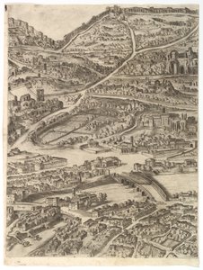 Plan van de Stad Rome. Deel 5 met de Baden van Caracalla, de Santa Sabina en Deel van