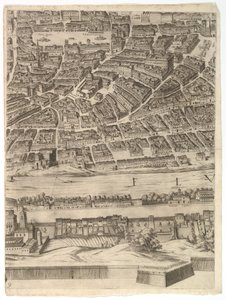 Plan van de stad Rome: blad 9 met de Piazza Navona, de Campo di Fiore en de Sant... door Antonio Tempesta