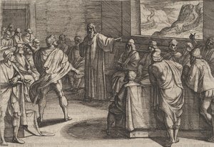 Plaat 23: Conferentie over Welke Stappen te Nemen bij de Nadering van Nieuwe Romeinse Troepen, 1611