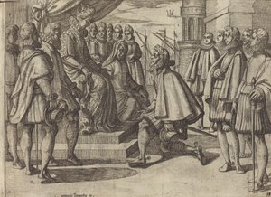 Spaanse Hertog voor Margaretha van Oostenrijk [verso] door Antonio Tempesta