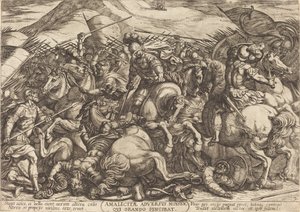 De nederlaag van de Amalekieten door de Hebreeën