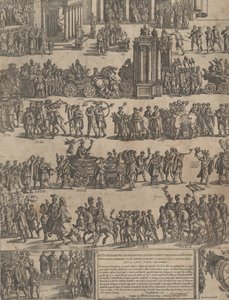 Triomf van een Romeinse keizer (linkerkant) door Antonio Tempesta