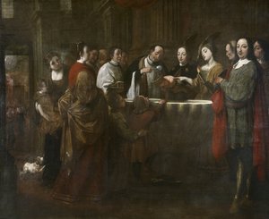 De doop van Sint Franciscus door Antonio Viladomat