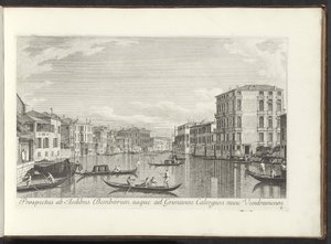 Gezicht op het Canal Grande, Palazzo Bembo en Palazzo Vendramin-Calergi te Venetië door Antonio Visentini