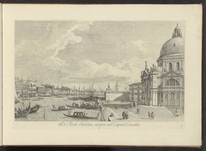 Gezicht op het Canal Grande en de Santa Maria della Salute te Venetië