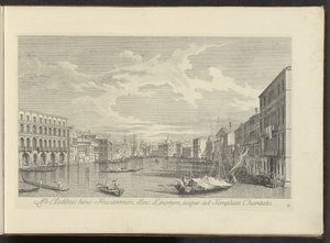 Gezicht op het Canal Grande te Venetië door Antonio Visentini