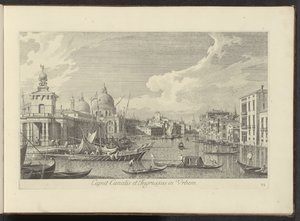 Gezicht op het Canal Grande te Venetië